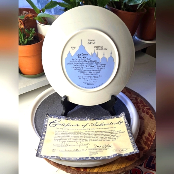 Dr Zhivago Collector's Plate - Love Poems for Laura - Limited Edition 339A - Picture 6 of 8